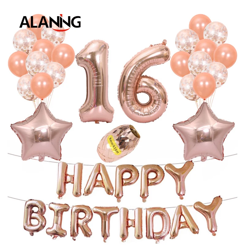 37pcs 18 20 21 23 30th Birthday Balloon Set Rose Gold Star Sequin Latex Balloon Set Pentagram Party Decoration Happy Birthday
37pcs 18 20 21 23 30th Birthday Balloon Set Rose Gold Star Sequin Latex Balloon Set Pentagram Party Decoration Happy Birthday