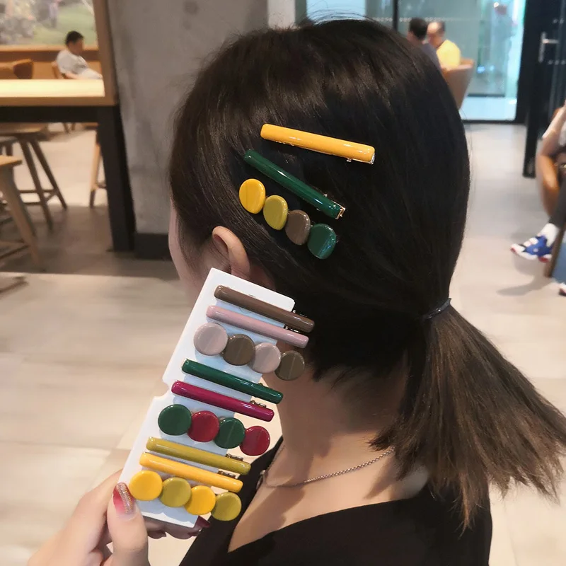 New 3PCS/Set Fashion Acetate Geometric Hair Clips For Women Girls Headband Sweet Hairpins Barrettes Hair Accessories Set BB Clip
New 3PCS/Set Fashion Acetate Geometric Hair Clips For Women Girls Headband Sweet Hairpins Barrettes Hair Accessories Set BB Clip