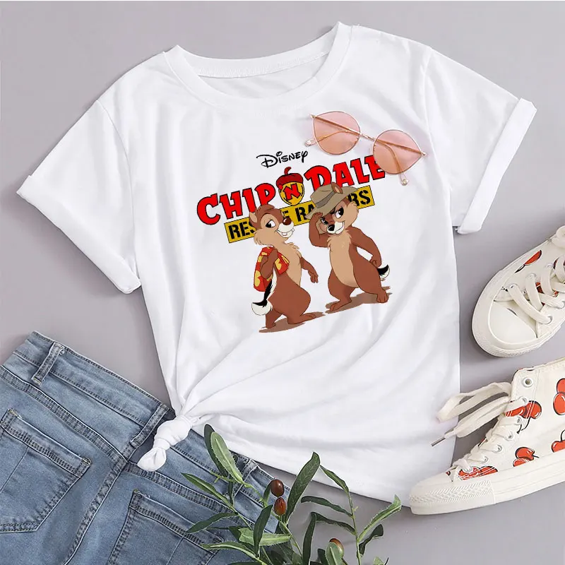 Disney T Shirt Women Fashion Harajuku Tops Ladies Funny Chip and Dale Print Short Sleeve T-Shirts Kawaii Casual White Tee Female
Disney T Shirt Women Fashion Harajuku Tops Ladies Funny Chip and Dale Print Short Sleeve T-Shirts Kawaii Casual White Tee Female