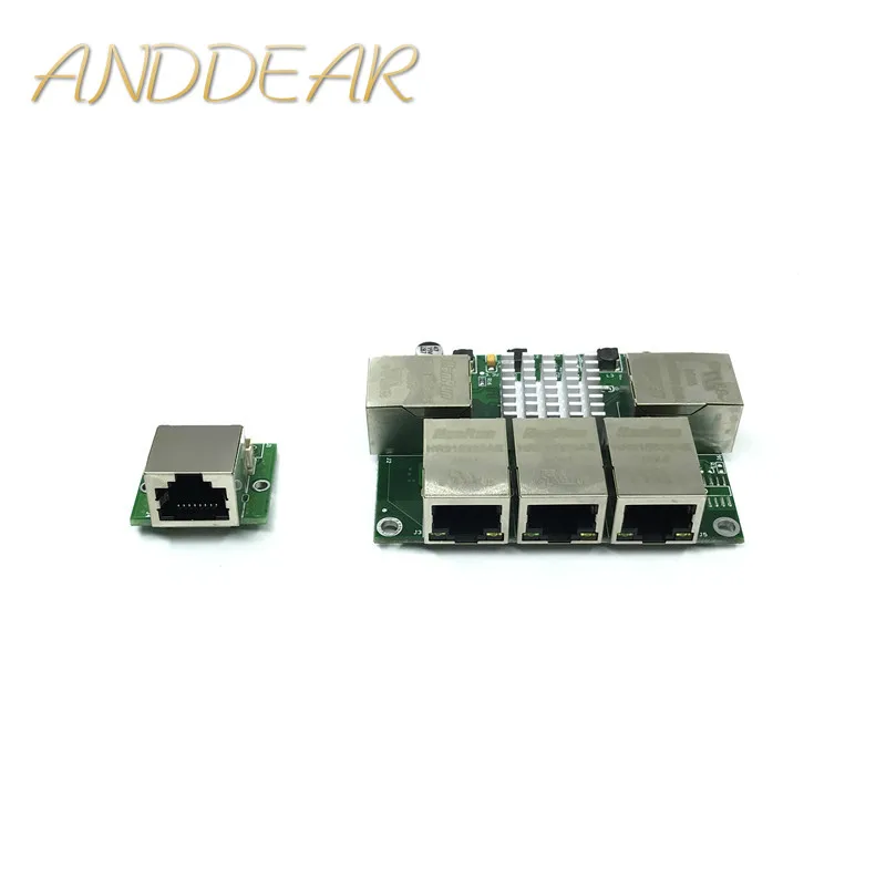 

10/100/1000mbps Industrial Ethernet Switch Module 5 Ports Unmanaged PCBA board OEM Auto-sensing Ports PCBA board OEM Motherboard
