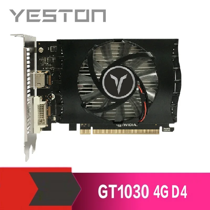 Видеокарта Yeston GeForce GT 1030 4 Гб DDR4 Nvidia pci express 3 0|Видеокарты| |
