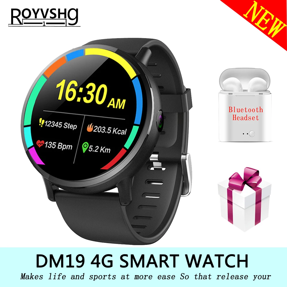 4g Смарт часы телефон DM19 Android 7 1 2 03 дюймов GPS карты сердечного ритма умные