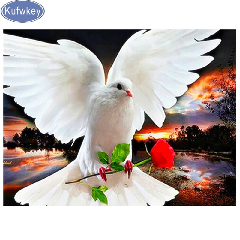 Полная квадратная мозаика, алмазная вышивка 5D, алмазная живопись, вышивка крестиком, птица, белая голубь, роза, живопись, украшение для дома
Полная квадратная мозаика, алмазная вышивка 5D, алмазная живопись, вышивка крестиком, птица, белая голубь, роза, живопись, украшение для дома