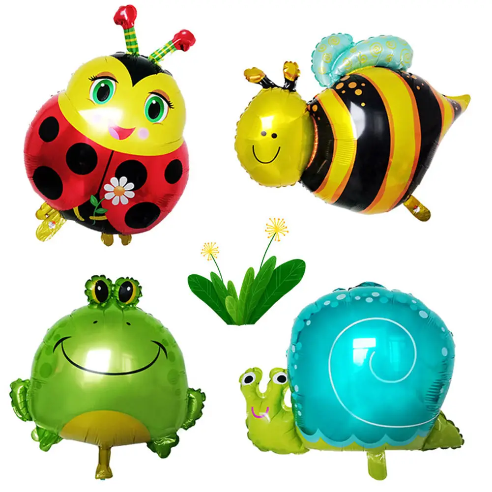 Cartoon Insect Model Ladybug Bee Frog Snail Aluminum Balloon Children's Birthday Decorate Room Decorated Baby Shower Balloon
Cartoon Insect Model Ladybug Bee Frog Snail Aluminum Balloon Children's Birthday Decorate Room Decorated Baby Shower Balloon
