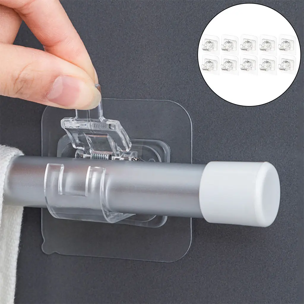 Adhesive Curtain Rod Holder Hook Curtain Plastic Wall Bracket Fixings Rod Holder Bar Fixed for Home Bedroom Hotel
Adhesive Curtain Rod Holder Hook Curtain Plastic Wall Bracket Fixings Rod Holder Bar Fixed for Home Bedroom Hotel