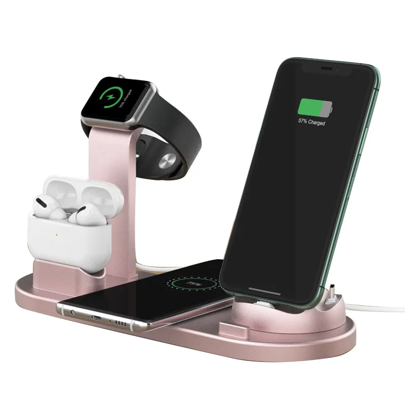 4 in 1 Wireless Charger Induction Station For iPhone Huawei Xiaomi Samsung iWatch Airpods QI Fast Charging Phone Holder
4 in 1 Wireless Charger Induction Station For iPhone Huawei Xiaomi Samsung iWatch Airpods QI Fast Charging Phone Holder
