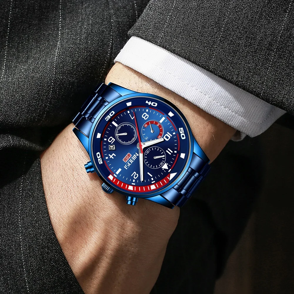 Relogio Masculino NIBOSI Mens Watches Top Brand Luxury Watch Quartz Clock Men Full Steel Business Waterproof Sport Watches
Relogio Masculino NIBOSI Mens Watches Top Brand Luxury Watch Quartz Clock Men Full Steel Business Waterproof Sport Watches
