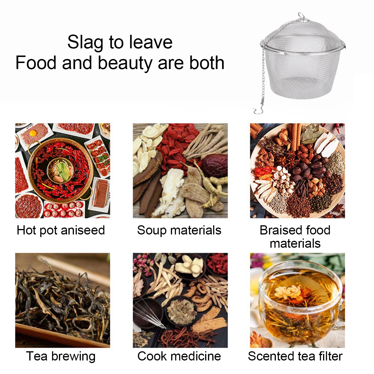 304 Stainless Steel Tea Strainer Infuser Kitchen Tools Seasoning Ball Mesh Spice Cooking Herbal Tea Tea Tools Ball With Chain
304 Stainless Steel Tea Strainer Infuser Kitchen Tools Seasoning Ball Mesh Spice Cooking Herbal Tea Tea Tools Ball With Chain