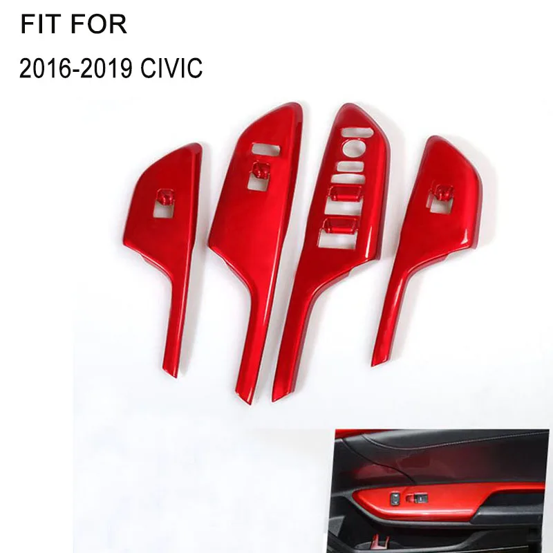4PCS Carbon Fiber Style Car Interior Armrest Window Lift Switch Button Cover Trim For Honda New Civic 10th gen 2016 2017 LHD
4PCS Carbon Fiber Style Car Interior Armrest Window Lift Switch Button Cover Trim For Honda New Civic 10th gen 2016 2017 LHD