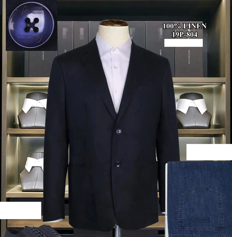 Billionaire 100% linen Suit Single suit 2021 Spring summer New fashion casual embroidery M-XXXL high quality Comfortable Coat
Billionaire 100% linen Suit Single suit 2021 Spring summer New fashion casual embroidery M-XXXL high quality Comfortable Coat