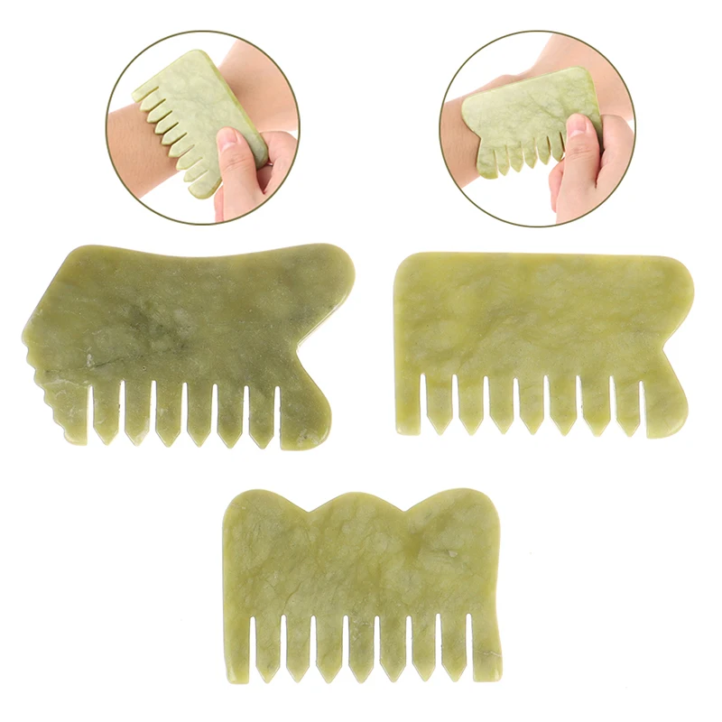 Natural Jade Stone Comb Guasha Board Comb Shape Massage Hand Massager Relaxation Comb Health Care 
Natural Jade Stone Comb Guasha Board Comb Shape Massage Hand Massager Relaxation Comb Health Care