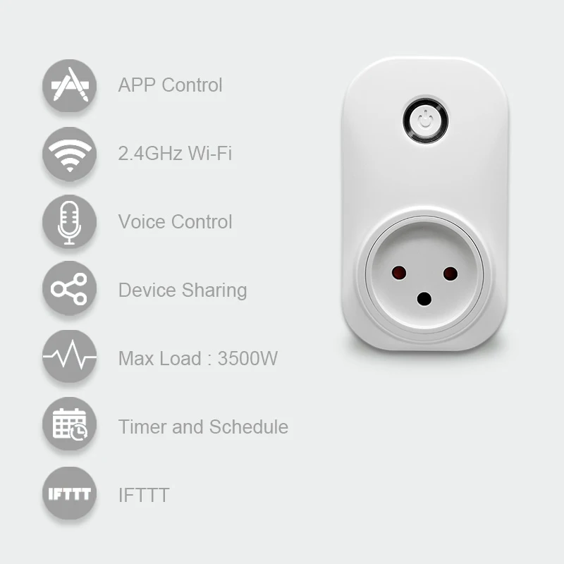 2pcs Tuya Smart Life Wifi Socket Israel Plug 16A App Remote Control Voice Control with Google Home Alexa Echo Timer the Devices
2pcs Tuya Smart Life Wifi Socket Israel Plug 16A App Remote Control Voice Control with Google Home Alexa Echo Timer the Devices