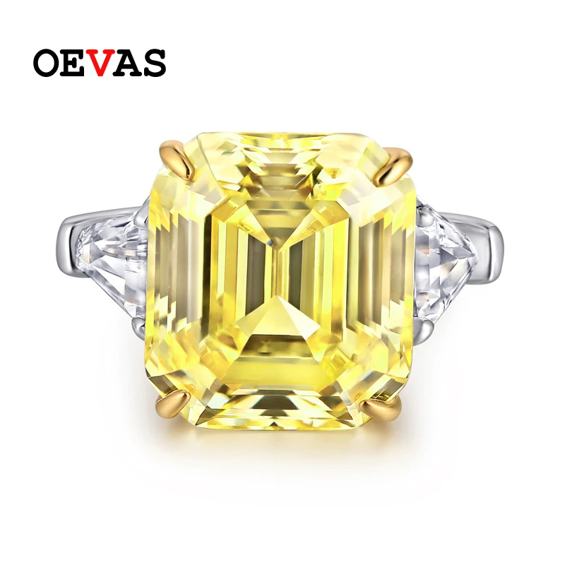 OEVAS 100% 925 Sterling Silver Yellow Square High Carbon Diamond Rings For Women Sparkling Wedding Party Fine Jewelry Wholesale
OEVAS 100% 925 Sterling Silver Yellow Square High Carbon Diamond Rings For Women Sparkling Wedding Party Fine Jewelry Wholesale