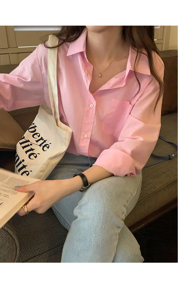 Korean Ins Simple Lapel Loose Long-Sleeved Shirt Women's Design Sense Niche Spring 2021 New Hong Kong Style Top
Korean Ins Simple Lapel Loose Long-Sleeved Shirt Women's Design Sense Niche Spring 2021 New Hong Kong Style Top