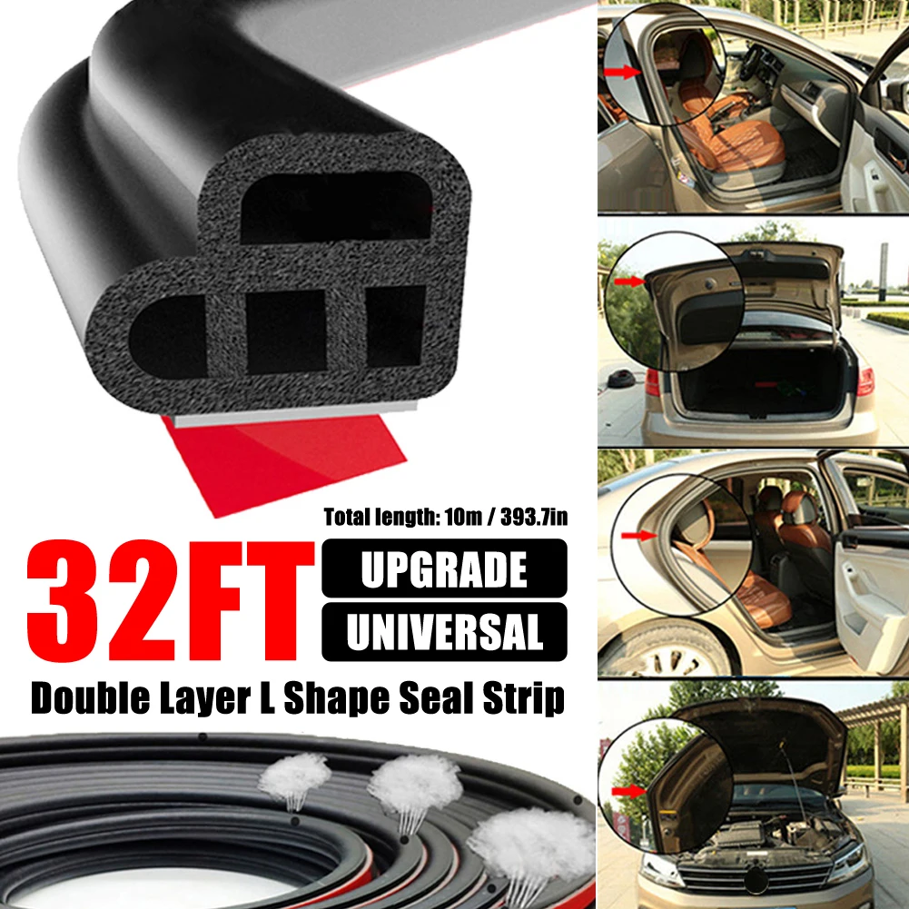 10m Double Layer Seal Strip Upgraded Auto Door Trunk Weather Strip Edge Moulding Universal Car Front Rear Doors Hood Car Styling
10m Double Layer Seal Strip Upgraded Auto Door Trunk Weather Strip Edge Moulding Universal Car Front Rear Doors Hood Car Styling