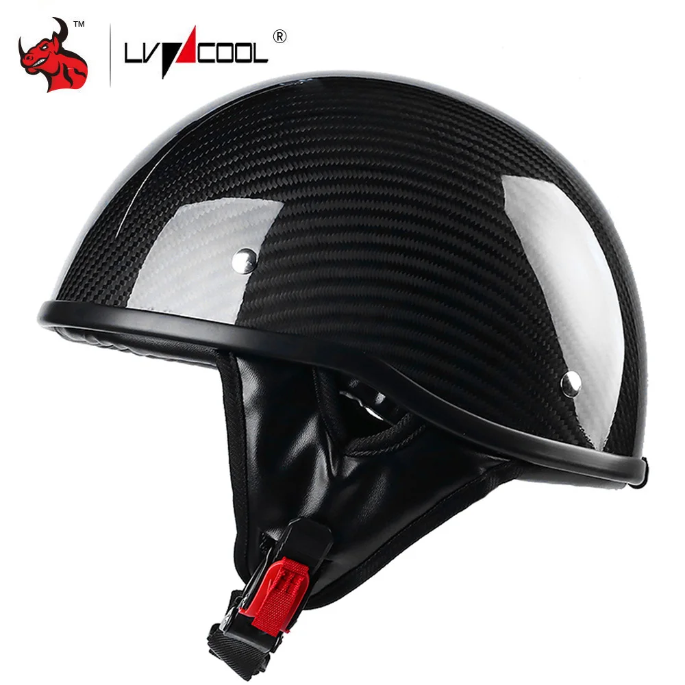 LVCOOL Carbon Fiber Retro Motorcycle Helmet Moto Helmet Open Face Motorbike Racing Riding Helmet DOT Certification Casco Moto
LVCOOL Carbon Fiber Retro Motorcycle Helmet Moto Helmet Open Face Motorbike Racing Riding Helmet DOT Certification Casco Moto