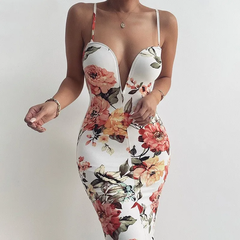 V Neck Long Pencil Dress Summer Women Elegant Bodycon Flower Rose Print Chest Wrapping Sleeveless Party Clothing Chic ChronGlakc
V Neck Long Pencil Dress Summer Women Elegant Bodycon Flower Rose Print Chest Wrapping Sleeveless Party Clothing Chic ChronGlakc