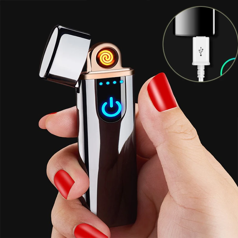 USB Elctronic зарядка Зажигалка сенсорный ветрозащитный Smok сигарета классический