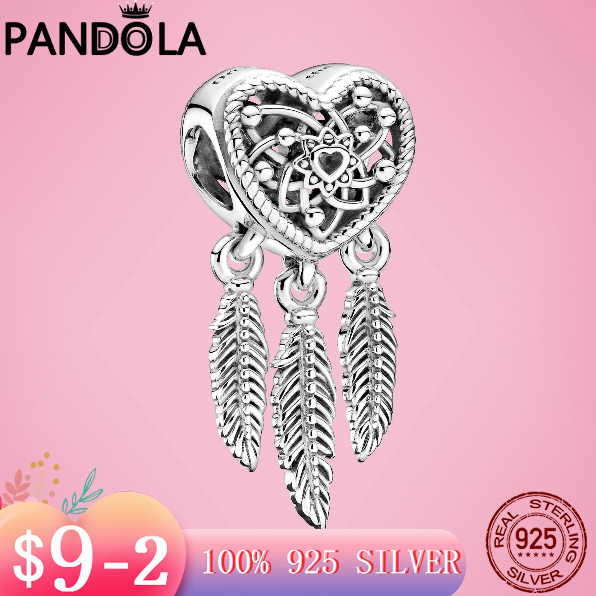 Бусина-Шарм из серебра 2021 пробы с тремя перьями 
Бусина-Шарм из серебра 2021 пробы с тремя перьями