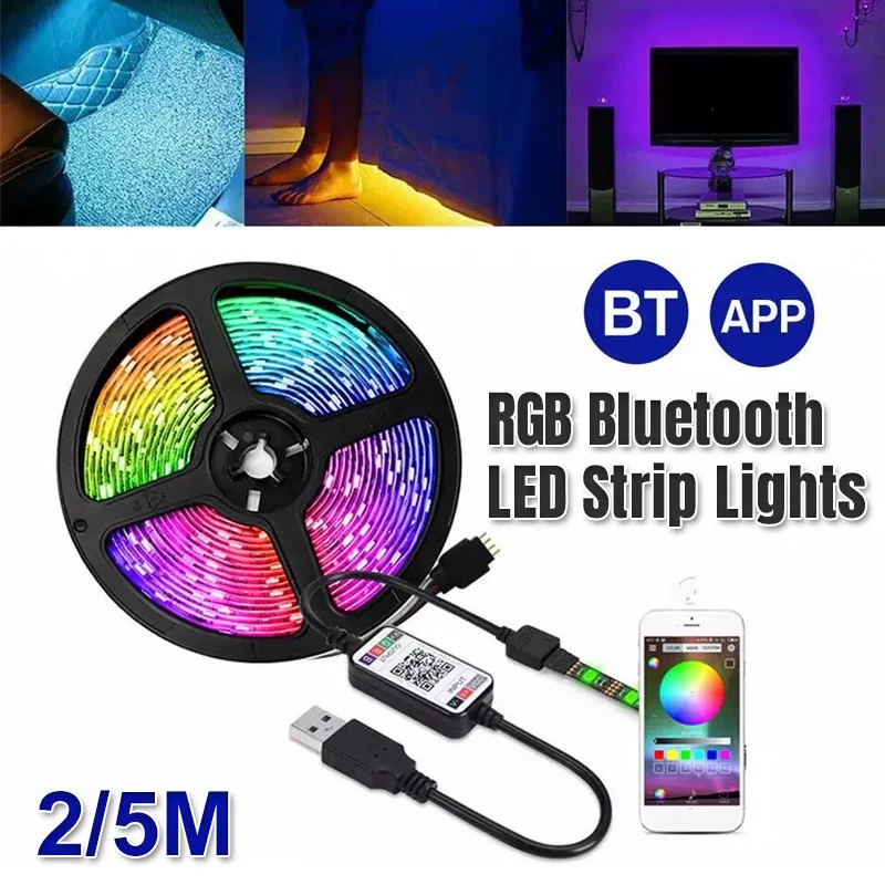 2/5M Bluetooth LED Strip Light 30LED/M WIFI Controller Flexible RGB 5050 Decoration BackLight WIFI Night light Luminous String
2/5M Bluetooth LED Strip Light 30LED/M WIFI Controller Flexible RGB 5050 Decoration BackLight WIFI Night light Luminous String