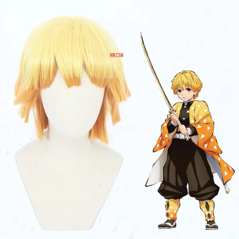 Anime Demon Slayer: Kimetsu no Yaiba Zenitsu Agatsuma Short Golden Brown Wig Heat Resistant Hair Cosplay Costume Wig + Wig Cap
Anime Demon Slayer: Kimetsu no Yaiba Zenitsu Agatsuma Short Golden Brown Wig Heat Resistant Hair Cosplay Costume Wig + Wig Cap