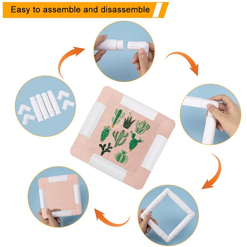 Plastic Square Embroidery Clip Frame Cross Stitch Hoop Stand Sewing Hoop Tools for DIY Craft Sewing Quilting Handhold Stand Lap
Plastic Square Embroidery Clip Frame Cross Stitch Hoop Stand Sewing Hoop Tools for DIY Craft Sewing Quilting Handhold Stand Lap
