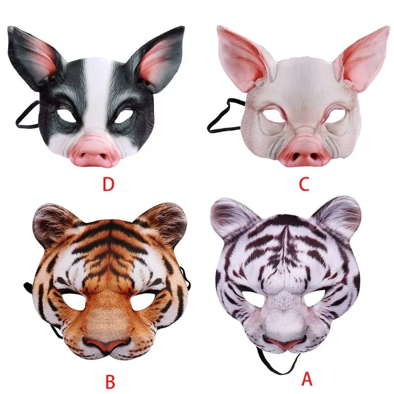 Halloween Unisex 3D Tiger Pig Animal Half Face Eye Mask Festival Masquerade Party Fancy Cosplay Costume Decoration Accessories 
Halloween Unisex 3D Tiger Pig Animal Half Face Eye Mask Festival Masquerade Party Fancy Cosplay Costume Decoration Accessories