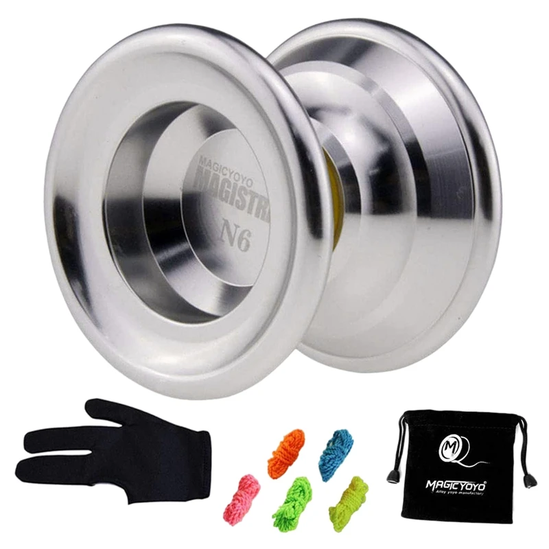 MAGICYOYO Yoyo N6 Magistrate Professional Alloy Yoyo Unresponsive Yoyo with Bag+5 Strings+Glove
MAGICYOYO Yoyo N6 Magistrate Professional Alloy Yoyo Unresponsive Yoyo with Bag+5 Strings+Glove