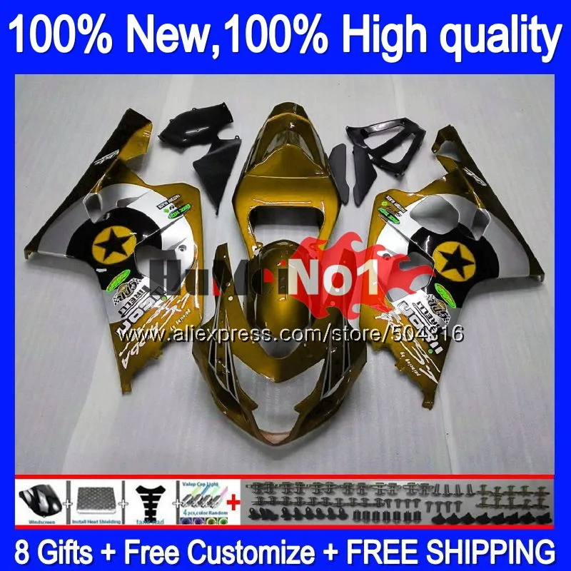 Body For SUZUKI GSXR 600 750 CC GSX R750 K4 GSX-R600 15MC.44 GSXR-750 GSXR600 04 05 GSXR750 2004 2005 04 05 Golden Sale Fairing
Body For SUZUKI GSXR 600 750 CC GSX R750 K4 GSX-R600 15MC.44 GSXR-750 GSXR600 04 05 GSXR750 2004 2005 04 05 Golden Sale Fairing