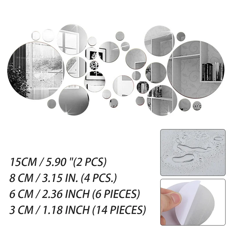 26 Pcs Acrylic Mirror Wall Stickers DIY Art 3D Round Shape Wall Decor Sticker Home Decor Living Room Mirrored Decorative Sticker
26 Pcs Acrylic Mirror Wall Stickers DIY Art 3D Round Shape Wall Decor Sticker Home Decor Living Room Mirrored Decorative Sticker