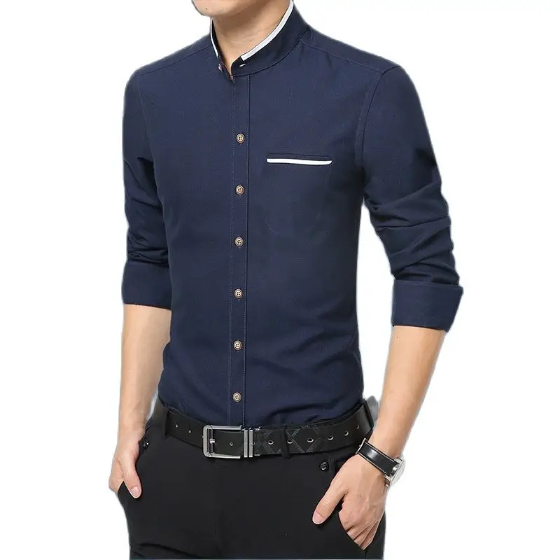 ARCSINX белое платье рубашка Для мужчин с длинными рукавами Chemise Homme размера плюс 5XL 4XL
