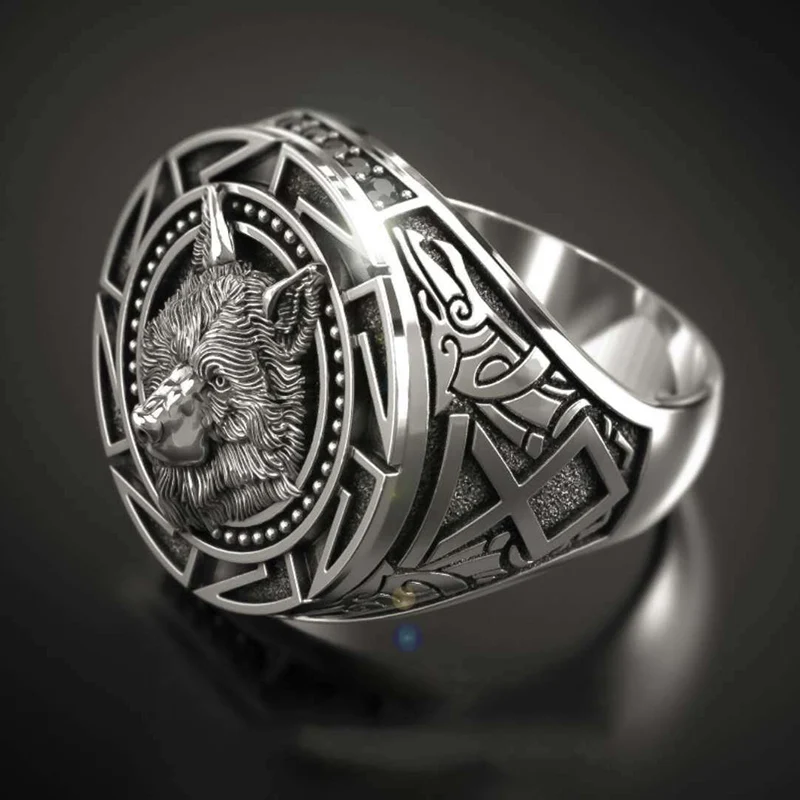 New Vintage Embossed Ancient Wolf Head Ring Men's Viking Gothic Steampunk Hip Hop Carved Animal Pattern Party Club Gift
New Vintage Embossed Ancient Wolf Head Ring Men's Viking Gothic Steampunk Hip Hop Carved Animal Pattern Party Club Gift