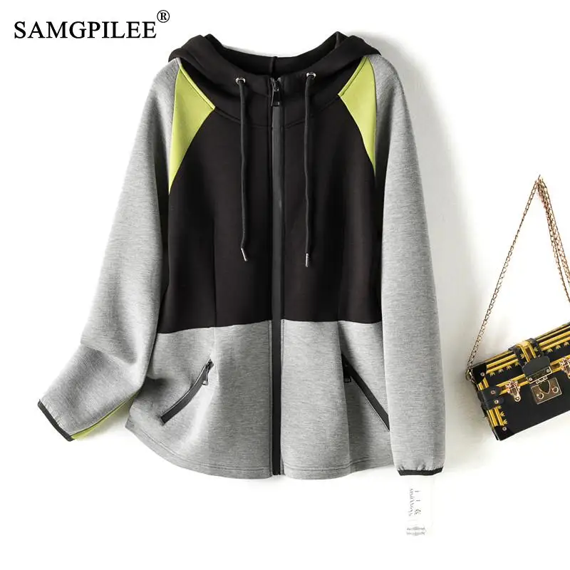 Street Hooded Women Sweatshirts 2021 Autumn New Cardigan Zipper Patchwork Space Cotton Slim Spring Oversized Hoodie Woman 4XL
Street Hooded Women Sweatshirts 2021 Autumn New Cardigan Zipper Patchwork Space Cotton Slim Spring Oversized Hoodie Woman 4XL