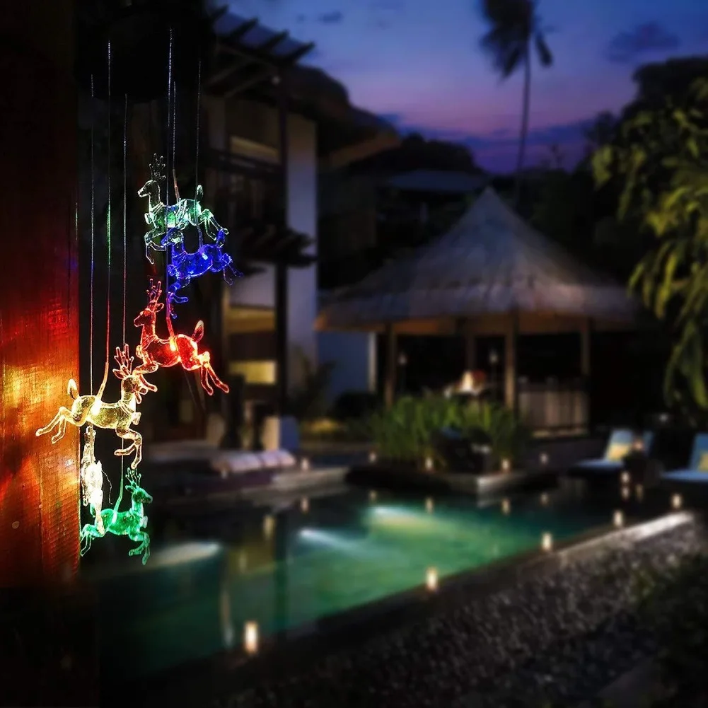 Led Solar Outdoor Lamp Deer Wind Chime Muticolor Light Waterproof Ip65 Outdoor Hanging Tree Lighting for Patio Garden Decoration
Led Solar Outdoor Lamp Deer Wind Chime Muticolor Light Waterproof Ip65 Outdoor Hanging Tree Lighting for Patio Garden Decoration