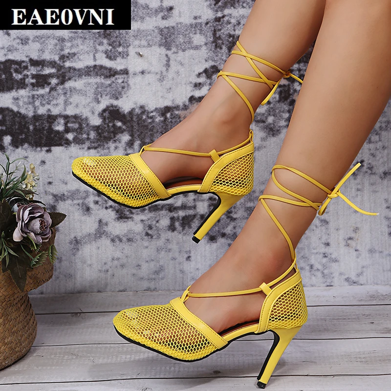 High Heel Sandal Summer New Calf Strap Mesh Women's Sandal Outdoor Casual Roman Street Tie Party Women's Sandal Open Toe Sandal
High Heel Sandal Summer New Calf Strap Mesh Women's Sandal Outdoor Casual Roman Street Tie Party Women's Sandal Open Toe Sandal