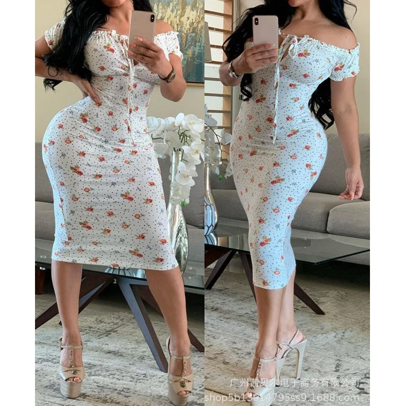 Mandylandy Dress Summer Casual Short Sleeve Backless High Waist Slash Neck Dress Women's Sexy Slim Fit Tied Printed Dress
Mandylandy Dress Summer Casual Short Sleeve Backless High Waist Slash Neck Dress Women's Sexy Slim Fit Tied Printed Dress