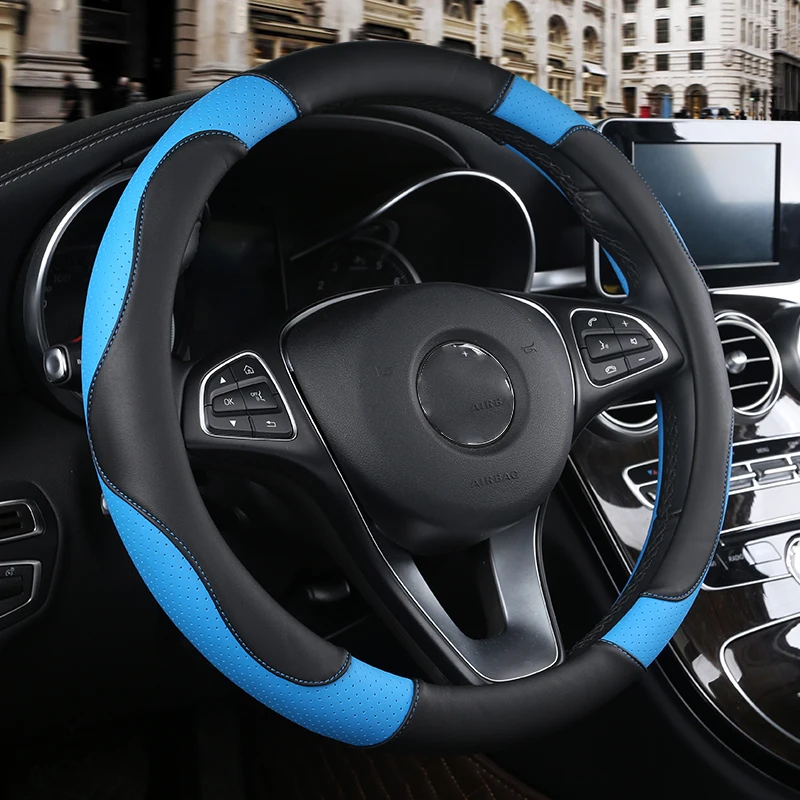 Фото WLMWL кожаный чехол рулевого колеса автомобиля для Toyota все модели rav4 wish land cruiser vitz mark