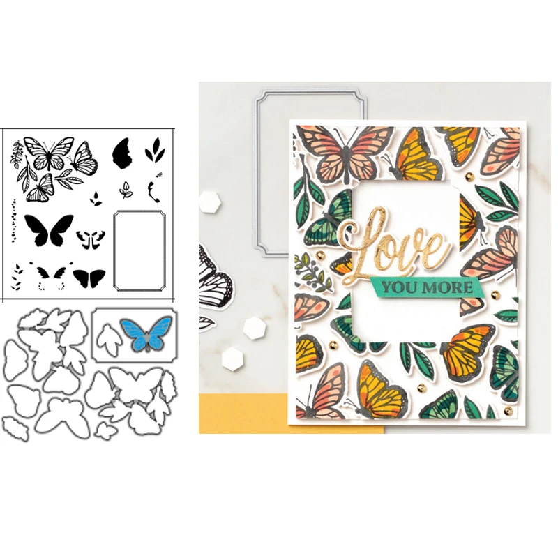 BUTTERFLY Metal Cutting Dies And Stamps Stencils for Making Scrapbooking DIY Album Paper Cards Embossing Dies Cut 2021
BUTTERFLY Metal Cutting Dies And Stamps Stencils for Making Scrapbooking DIY Album Paper Cards Embossing Dies Cut 2021