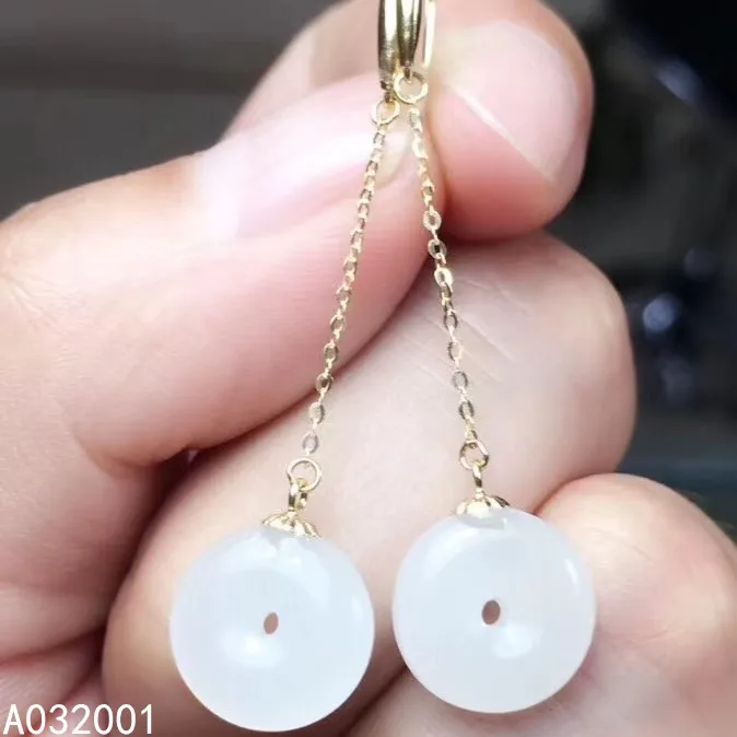 KJJEAXCMY fine jewelry natural white jade 18K Gold women gemstone earrings support test luxury
KJJEAXCMY fine jewelry natural white jade 18K Gold women gemstone earrings support test luxury