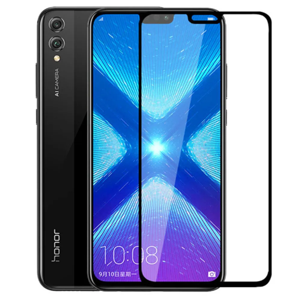 Закаленное стекло для huawei honor 8x 8a 8c полное покрытие Защитная пленка 10 8 x lite