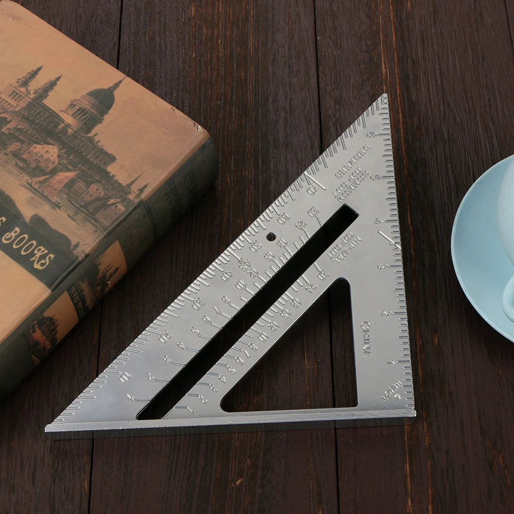 7 inch Square Ruler Triangle Ruler Aluminum Alloy Lightweight Woodworking Measurement Tool Parts Gauging Survey
7 inch Square Ruler Triangle Ruler Aluminum Alloy Lightweight Woodworking Measurement Tool Parts Gauging Survey