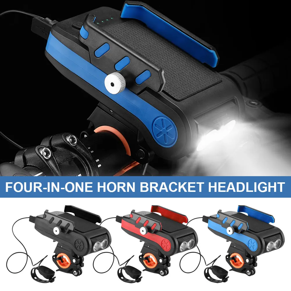 Usb Bicycle Light Four one Front Light Mobile Phone Holder With Horn 130db Power Bank Mobile Power Car Light Riding Accessories
Usb Bicycle Light Four one Front Light Mobile Phone Holder With Horn 130db Power Bank Mobile Power Car Light Riding Accessories