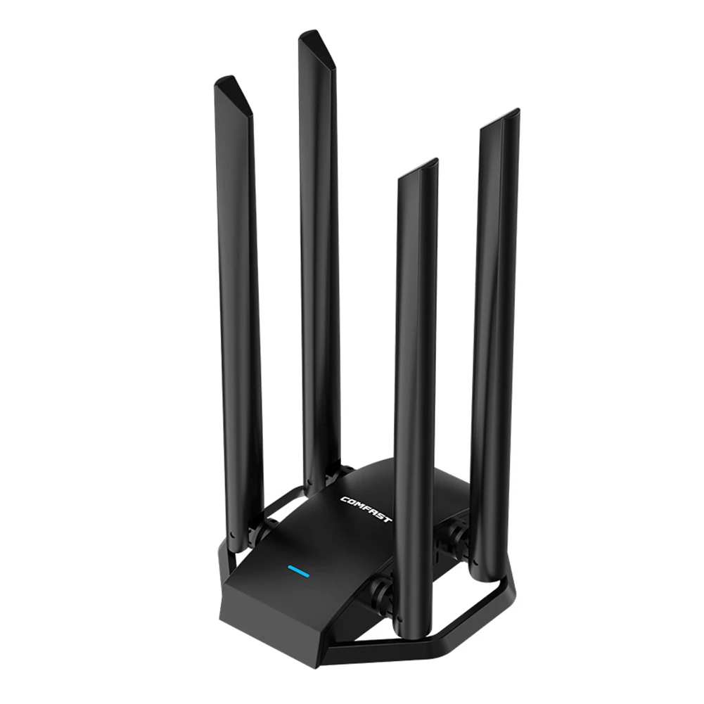 COMFAST CF-WU785AC 1300Mbps WiFi Adapter 2.4+5.8GHz Dual Band Dongle Network Card USB 3.0 Wireless Receiver with 4 Antennas
COMFAST CF-WU785AC 1300Mbps WiFi Adapter 2.4+5.8GHz Dual Band Dongle Network Card USB 3.0 Wireless Receiver with 4 Antennas