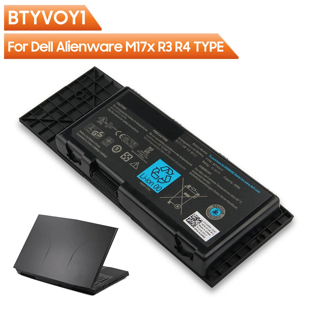 Original Replacement Laptop Battery BTYVOY1 For Dell Alienware M17x R3 R4 TYPE 90Wh With Free Tools
Original Replacement Laptop Battery BTYVOY1 For Dell Alienware M17x R3 R4 TYPE 90Wh With Free Tools