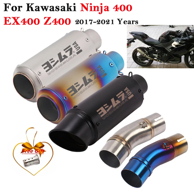 Углеродная система выхлопных газов Yoshimura для Kawasaki Ninja 400 EX400 Z400 2018 2019 2020 2021 |