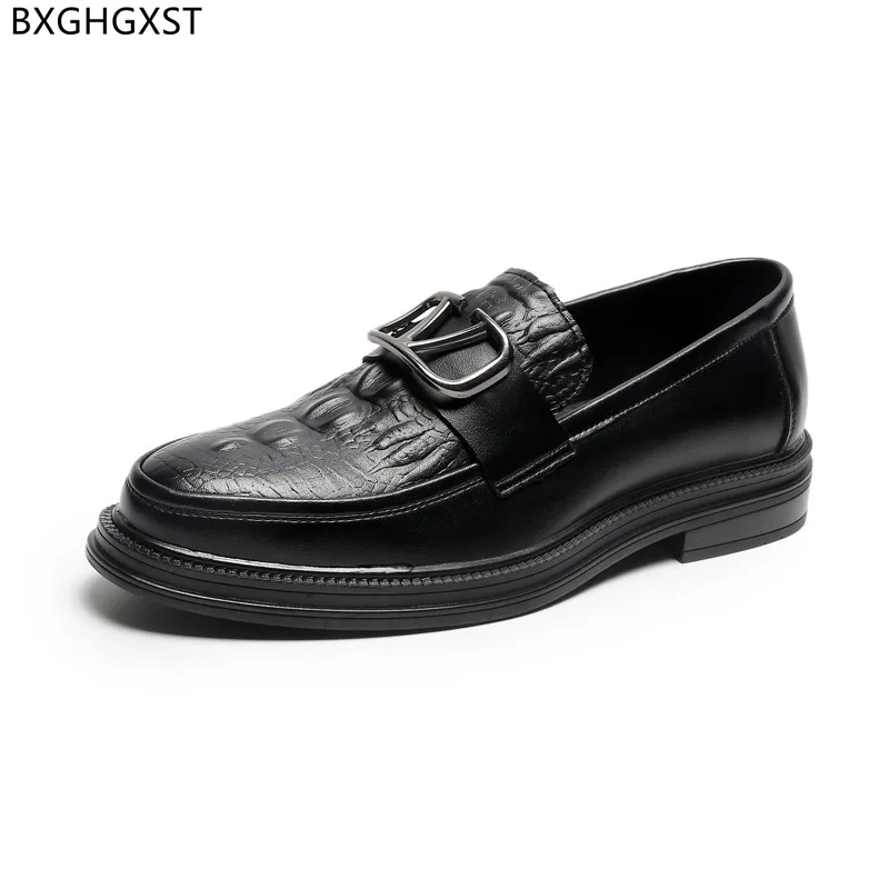

Leather Shoes Men Formal Designer Crocodile Shoes for Man 2023 Black Mens Loafers Shoes Luxury Zapatos De Vestir De Los Hombres