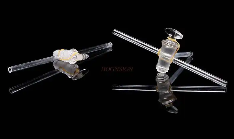 T-piston straight piston three-way glass instrument teaching |