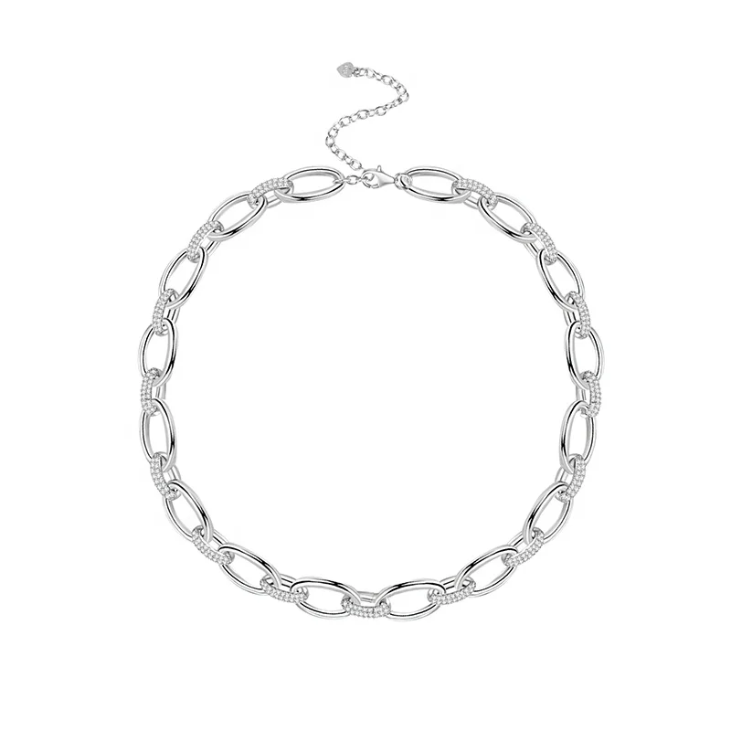 2021 New Arrivals S925 sterling Silver CZ cubic zirconia Chunky chain iced out Necklace Necklace for Women Fashion charm
2021 New Arrivals S925 sterling Silver CZ cubic zirconia Chunky chain iced out Necklace Necklace for Women Fashion charm