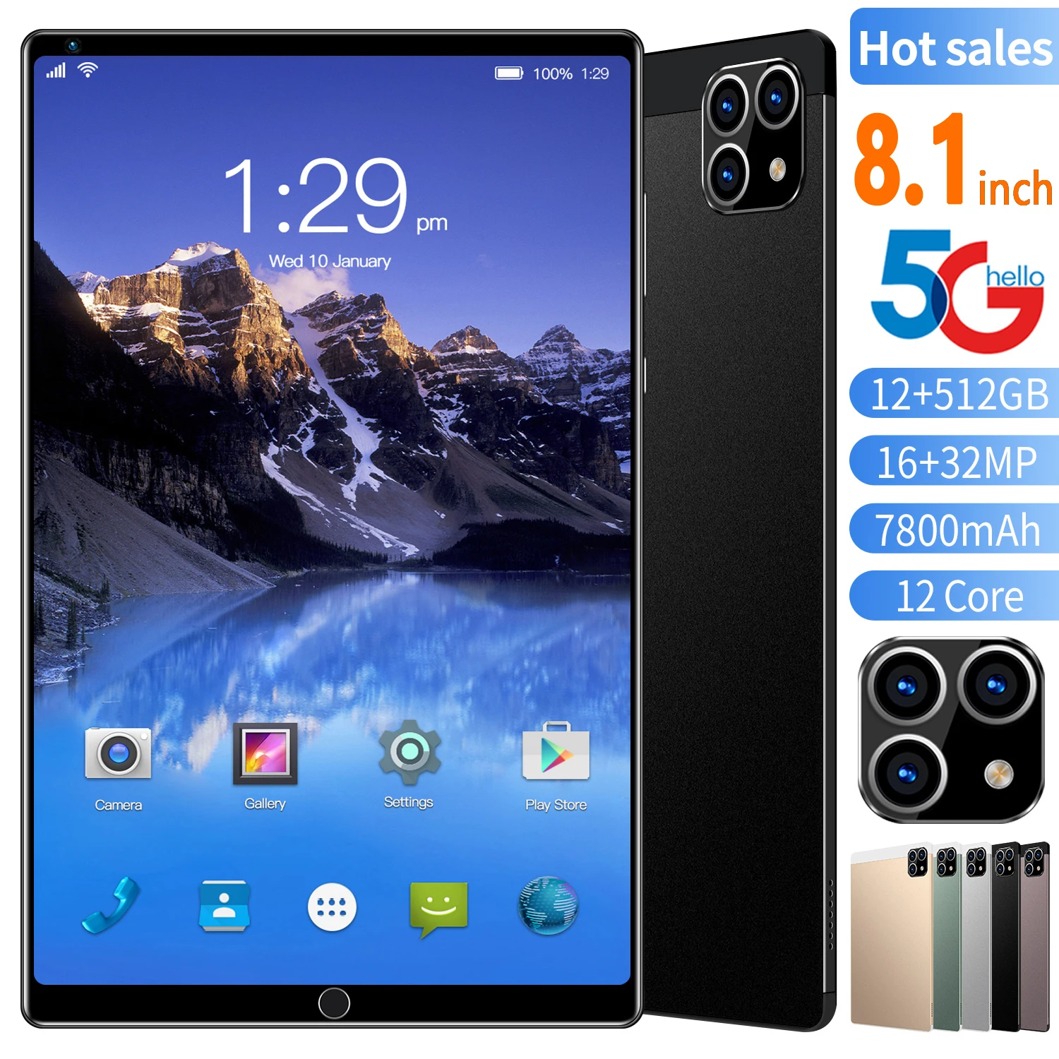 PG11 2021 Version 8.1 Inches phone call Tablet 2560 x 1660 12GB RAM 512GB ROM 5G Network Type-c port Tablets PC Dual Wifi
PG11 2021 Version 8.1 Inches phone call Tablet 2560 x 1660 12GB RAM 512GB ROM 5G Network Type-c port Tablets PC Dual Wifi