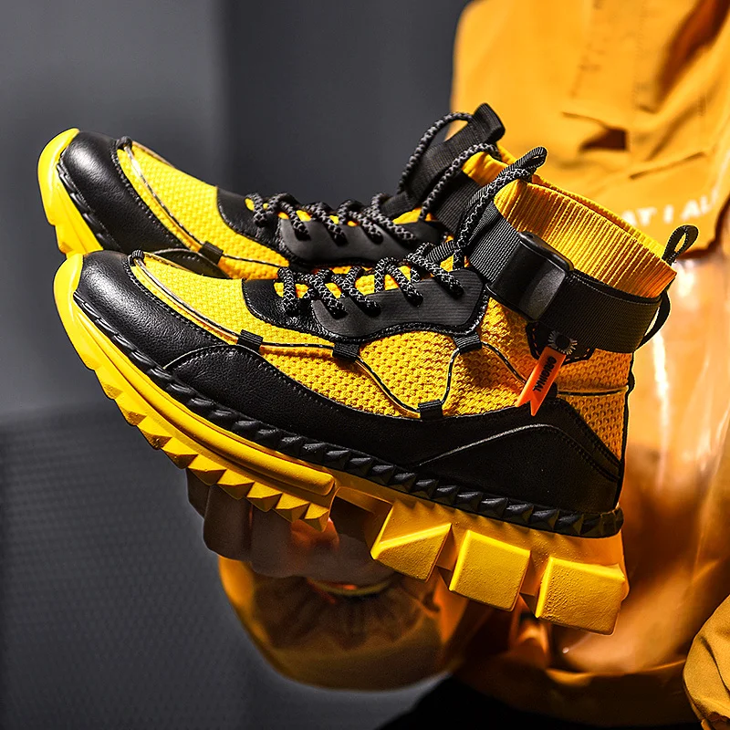2020 Fashion Big Size Light Men Casual Shoes Yellow High Top Platform Sock Mens Sneakers Outdoor Chunky Shoes Men Zapatos Hombre
2020 Fashion Big Size Light Men Casual Shoes Yellow High Top Platform Sock Mens Sneakers Outdoor Chunky Shoes Men Zapatos Hombre